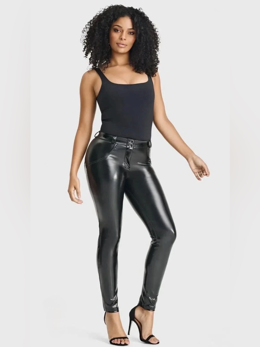 Freddy Black High-Gloss Skinny WRUP Latex Effect Pants (Limited Edition)